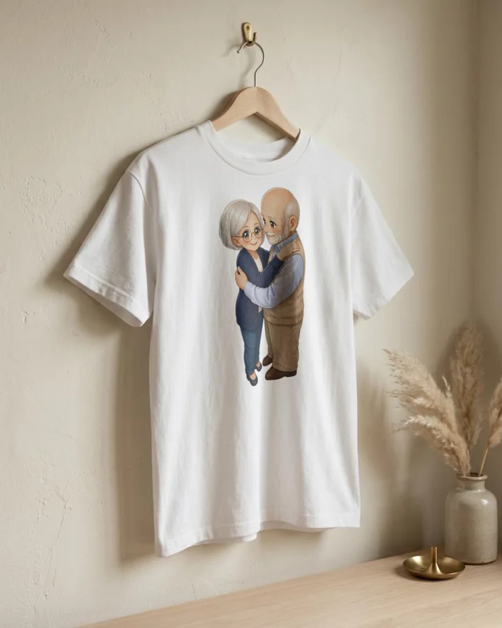 Portrait chibi imprimé sur t-shirt